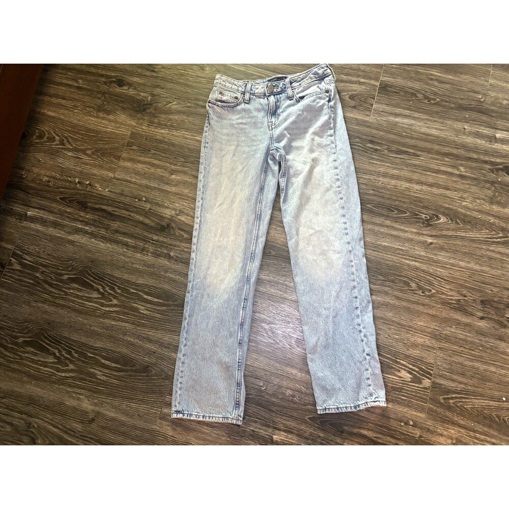 Aéropostale Women's Low Rise Baggy Light Wash Blue Denim Jeans 5-Pocket 0